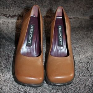 Report Women's Brown Leather Heels